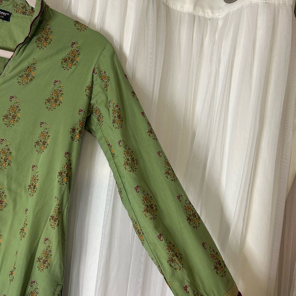 Mushrooms Designer Kids Printed Cambric Kurta -Pakistani and Indian Formal Wear - Picture 4 of 5